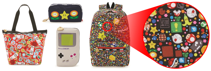 Gaze closely upon the 'LeSportsac x Nintendo' Goods